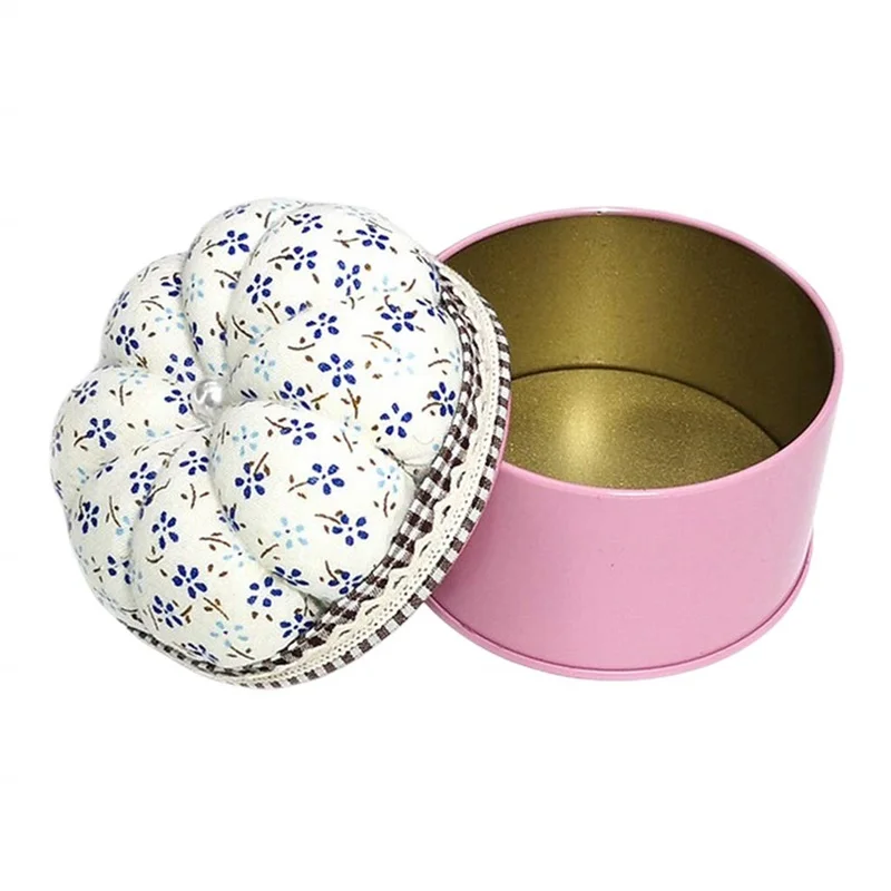 1x  pincushion and Sewing supplies storage box Floral DIY sewing tools Home cross-stitch sewing accessories