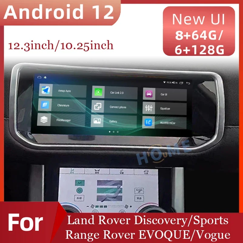 Android 12 6+128G Car DVD Radio Multimedia Player GPS For Land Rover RangeRover Evoque LRX L538 Vogue L405 Sports L494 DISCOVERY