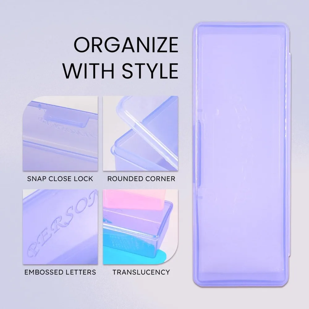 Persönlicher Box-Aufbewahrungskoffer für professionelle Maniküristen, Nägel und Pediküre (große Größe) (10 Stück, LILA)