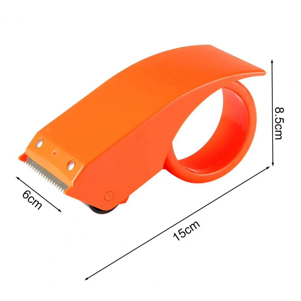Cinta de embalaje fuerte, sellador de cinta de embalaje resistente con cortador afilado, cinta de envío portátil adhesiva transparente para mover