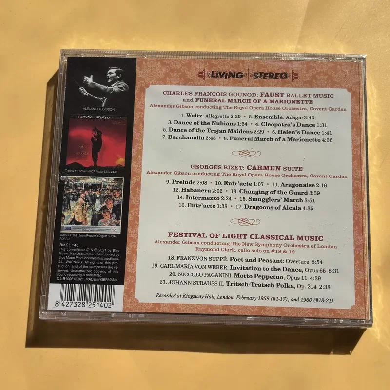 Faust Ballet Music Bizet Carmen Suite Fever CD for Classical Music Enthusiasts and Dance Performers view 2