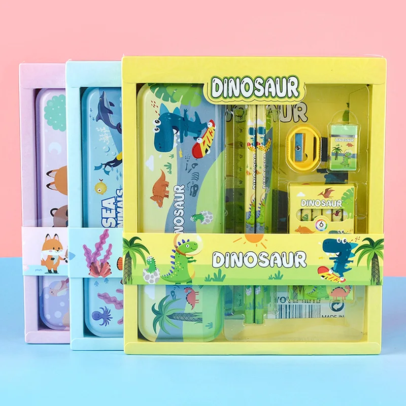 

Cartoon Children's Stationery Set Gift Creative Learning Supplies Primary School Prizes Graduation Gift Kindergarten Gift Box