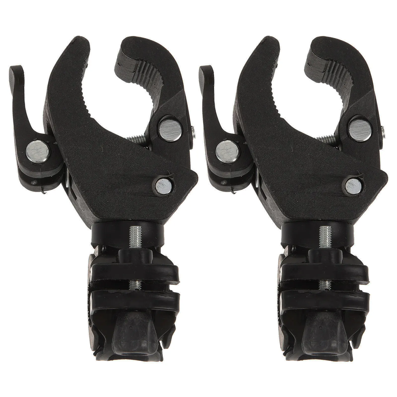 

2Pcs Bike Flashlight Holder Sturdy Light Rack Plastic Material 360Degrees Rotation Night Riding Torch Stand Bike Lamp Storage