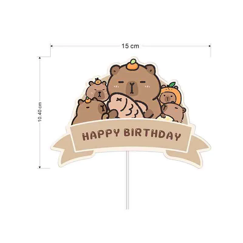Capybara Geburtstag Kuchen Topper Nette Capybara Kuchen Dekorationen Für Kinder Capybara Geburtstag Party Cupcake Dekore Liefert – Detail 23