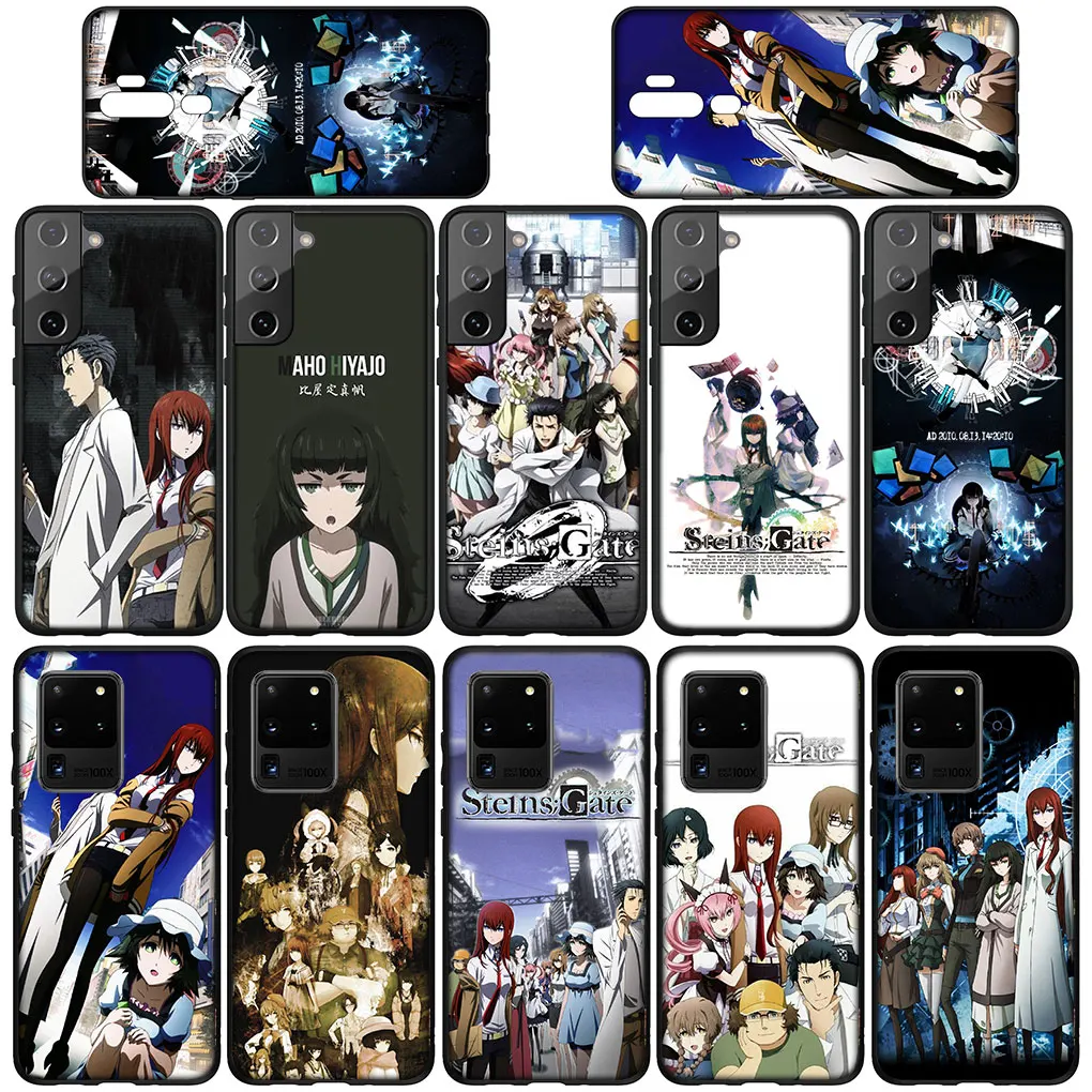 Steins gate Anime Phone Cover Case for Samsung Galaxy S24 S23 Fe Ultra A55 A35 A24 A15 A05 M55 M15 Plus A02 S7 Soft Casing