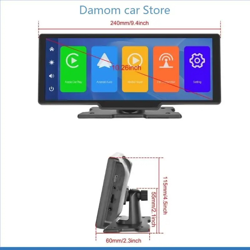 

A2UC Full Touch-Screen Wireless Portable Car Stereo 10.26" Large Screen Voice Control