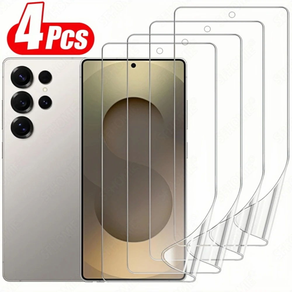 NNBILI 4er-Pack Hydrogel-Folie Displayschutzfolie Geeignet für Samsung Galaxy S20 S21 S22 S23 S24 S25 S26 Ultra 8 9 10 Plus 20 Ultra