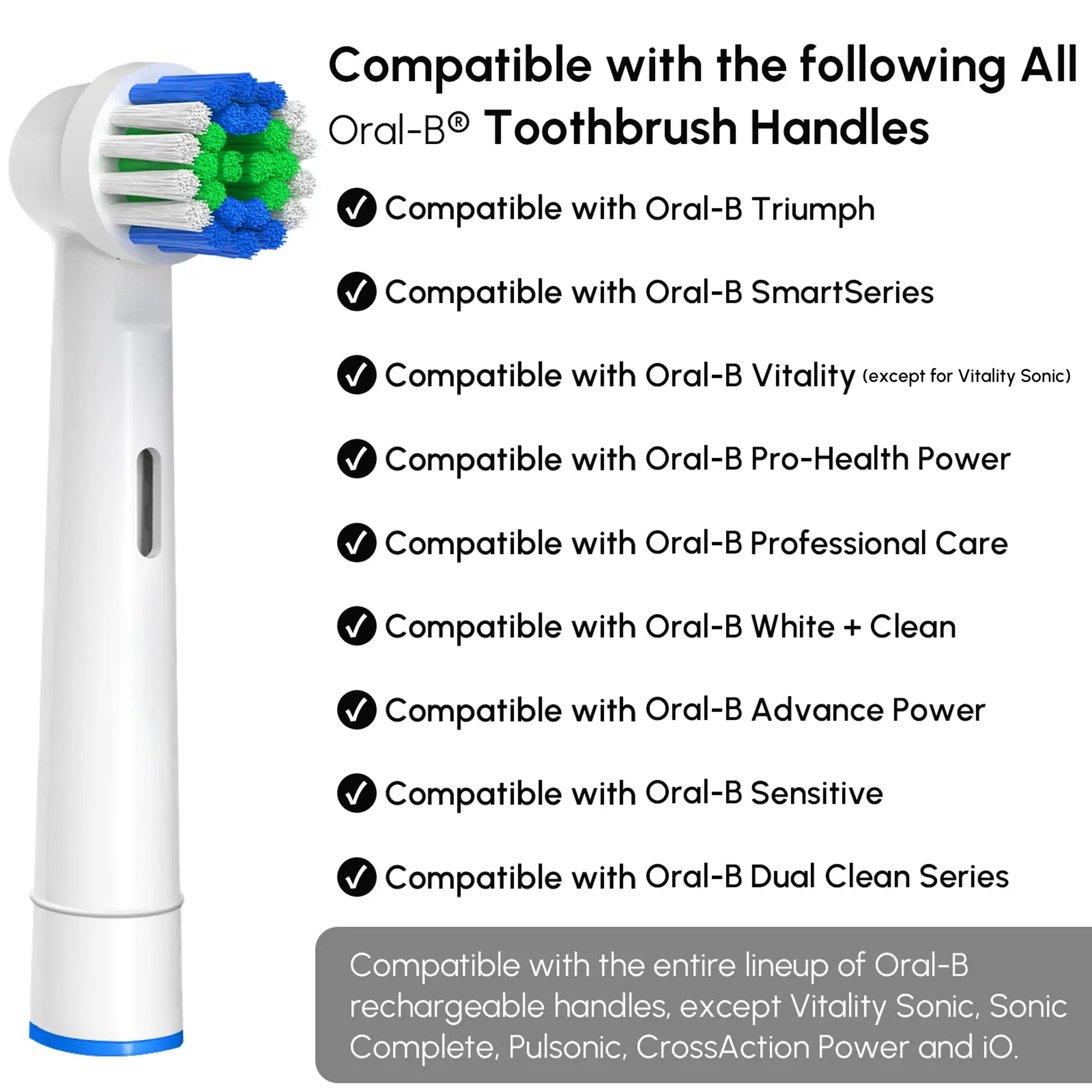 8 قطع من رؤوس فرشاة الأسنان الكهربائية الاحترافية البديلة المتوافقة مع رؤوس فرشاة براون أورال بي