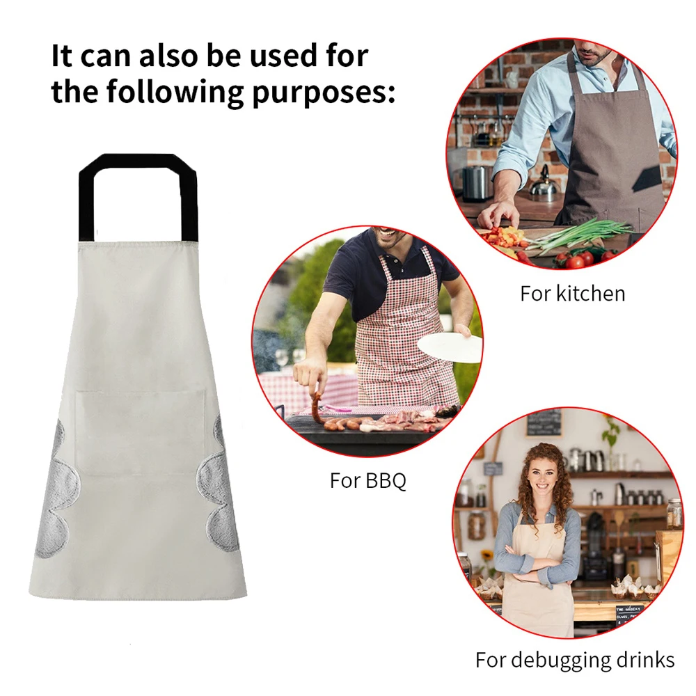 Personalized Kitchen Aprons for Woman Men Grill Apron with Pockets Waiter Hand-Wiping Work Apron Custom Name Studios Uniform