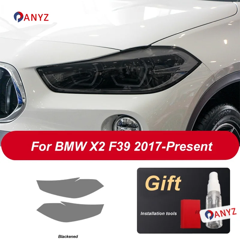 

2 шт. защитная пленка для фар автомобиля, прозрачная черная наклейка из ТПУ, ремонт для BMW X2 F39 2017 г., аксессуары