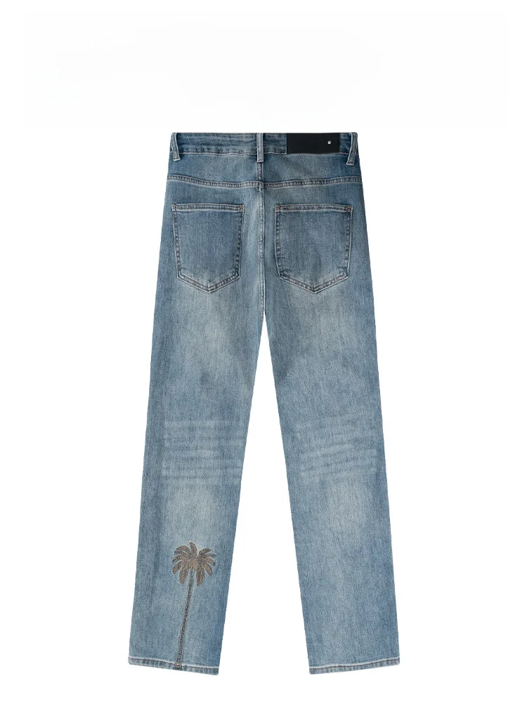 

Мужские джинсы BAIRBAOLIY Heavy Industry: роскошные, с вышивкой, прямого кроя, винтажные, повседневные, модные, городские, молодежные, из хлопка