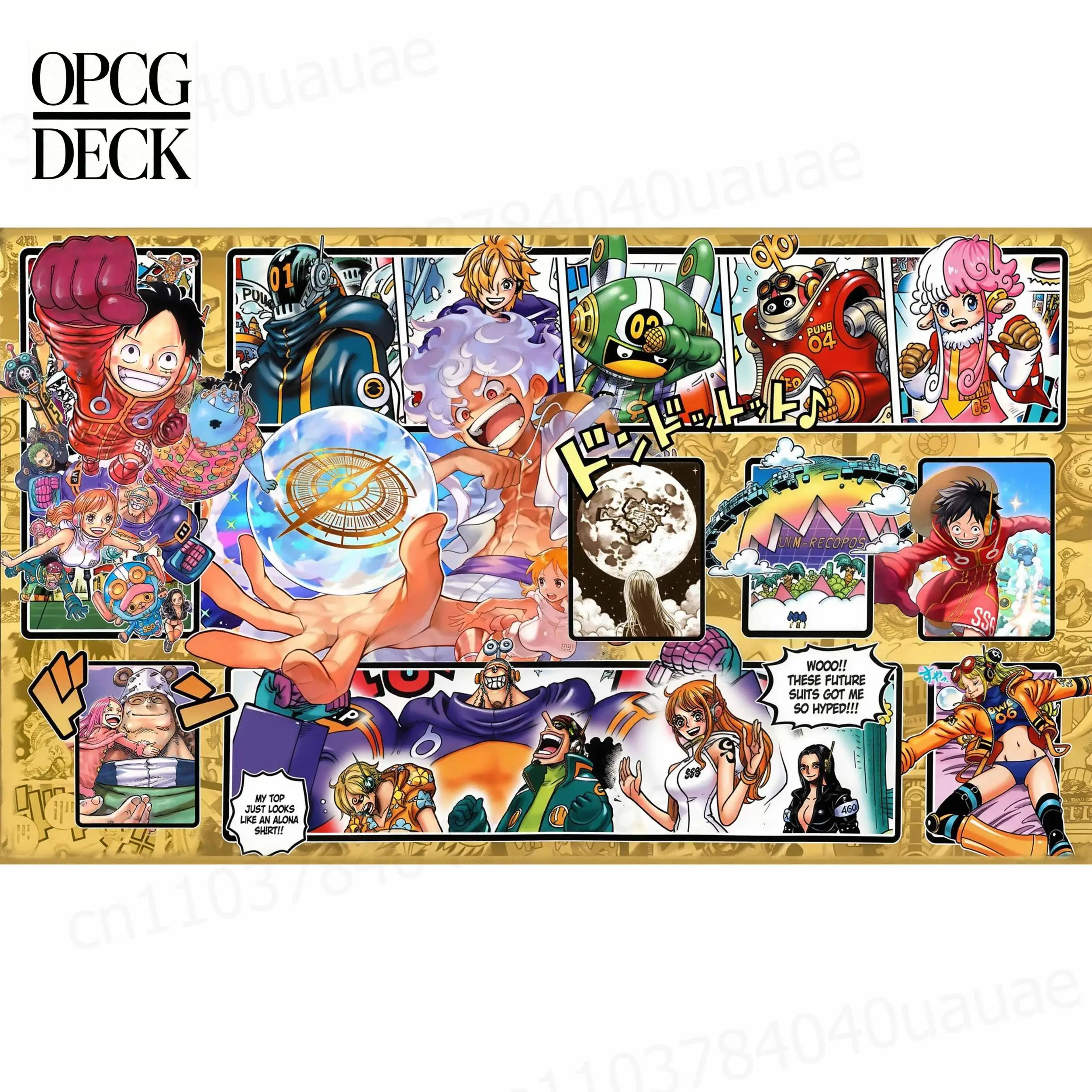Игровой коврик One Piece OPCG для карточных игр: Монки Д. Луффи, Ророноа Зоро, Нами, Санджи. Аниме-коврик для карточных игр, высококачественный, 60*35 см.