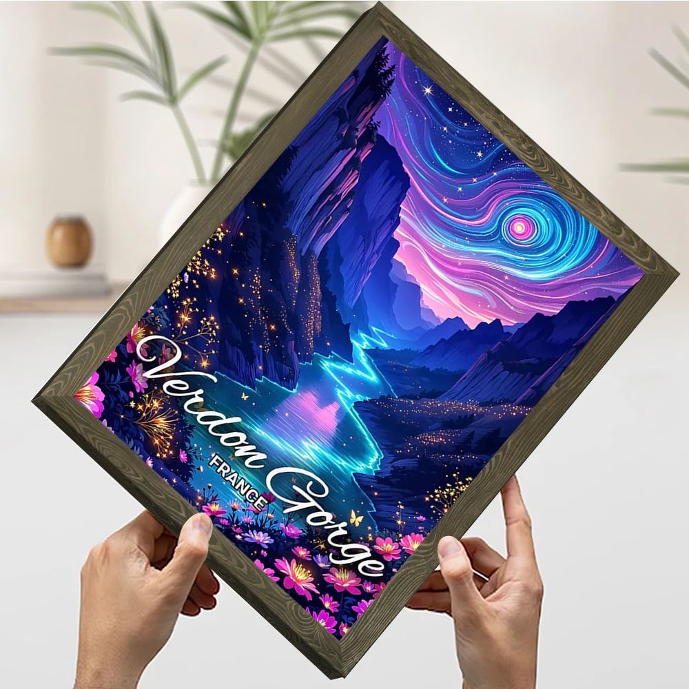 فيردن جورج فرنسا: ملصق منظر طبيعي حالم قابل للتخصيص مطبوع على القماش للصور جدار الفن ديكور المنزل الفاخر #3