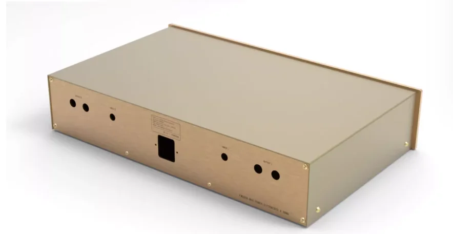 FM300A Gold Series All aluminum amplifier chassis / Preamplifier case / AMP Enclosure DIY box (440 *88*266mm)