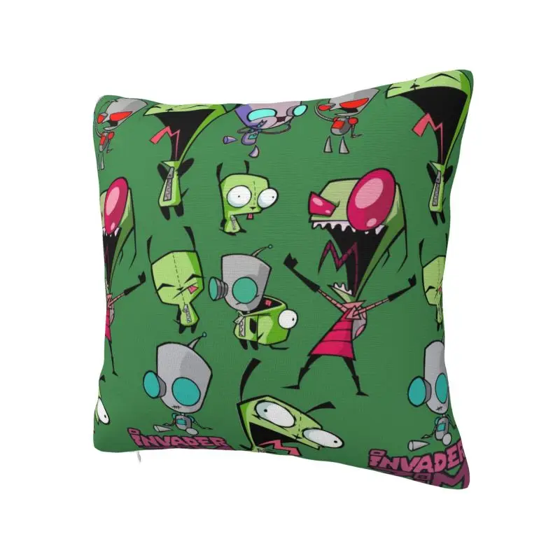 Custom I-Invader Z-Zim Cartoon Square Pillow Cover Decoration 3D Double Side Print Cushion Cover for Sofa