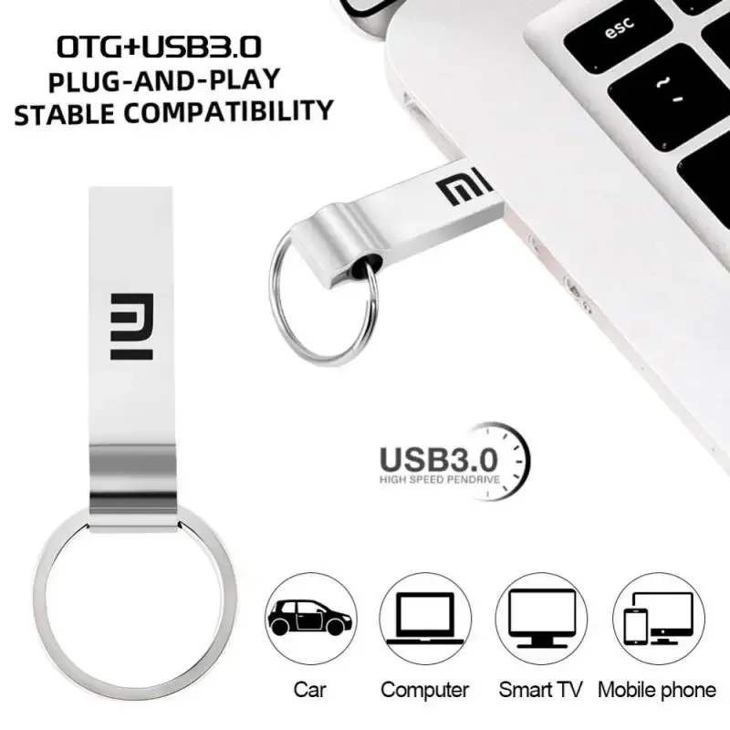 Xiaomi-Memoria Usb de Metal de alta velocidad, Pendrive de 2TB, 128GB, 64gb, 32GB, 16GB, 128GB, logotipo personalizado gratis