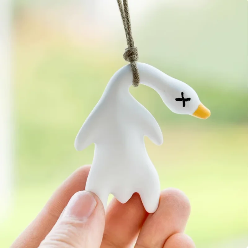 Color change Duck Car Ornament Roast Duck Pendant Swing Duck Auto Decoration Duck Rear View Mirror Accessories For Car Mirror