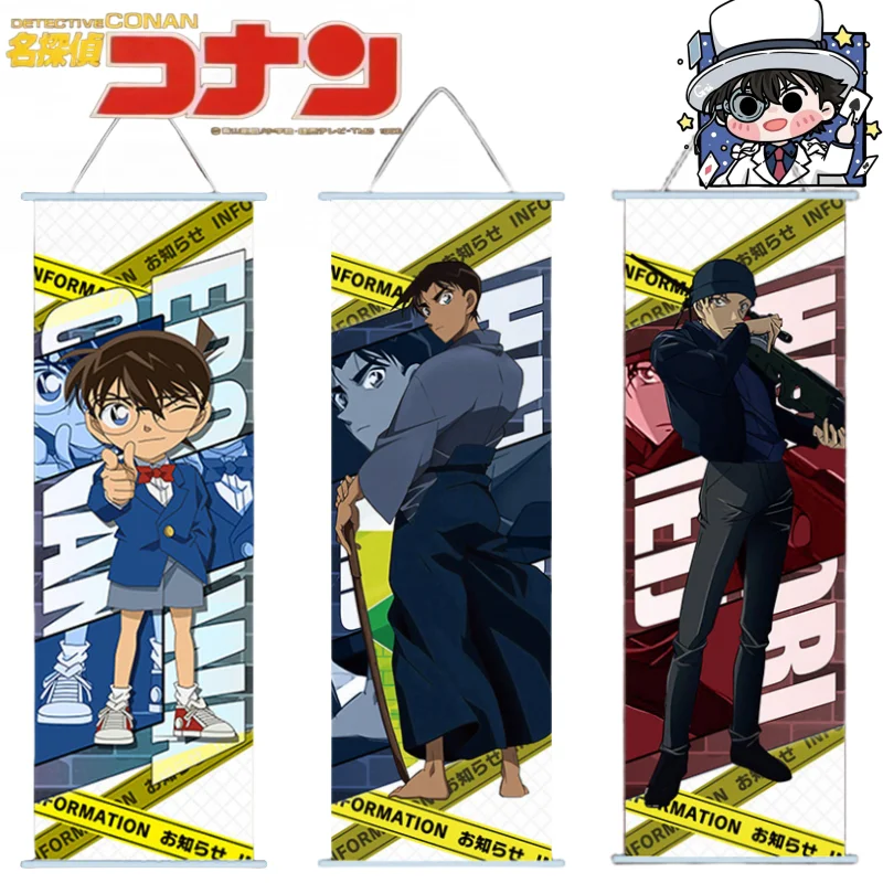 Detective Conan Hanging Paintings Home Office Wall Poster Akai Shūichi Anime Peripherals Event Decoration Children Holiday Gift