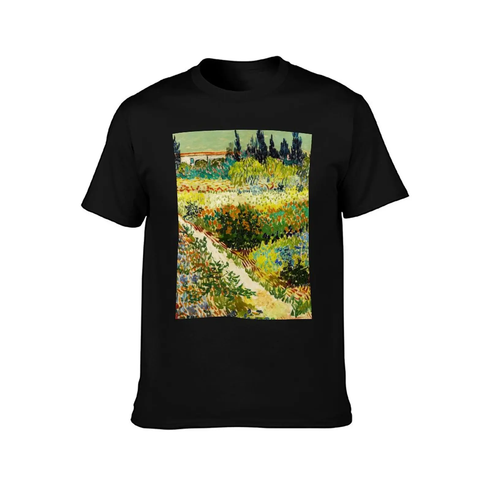 Van Gogh - Garden at Arles T-Shirt Trendy Print Short Sleeve T-Shirt