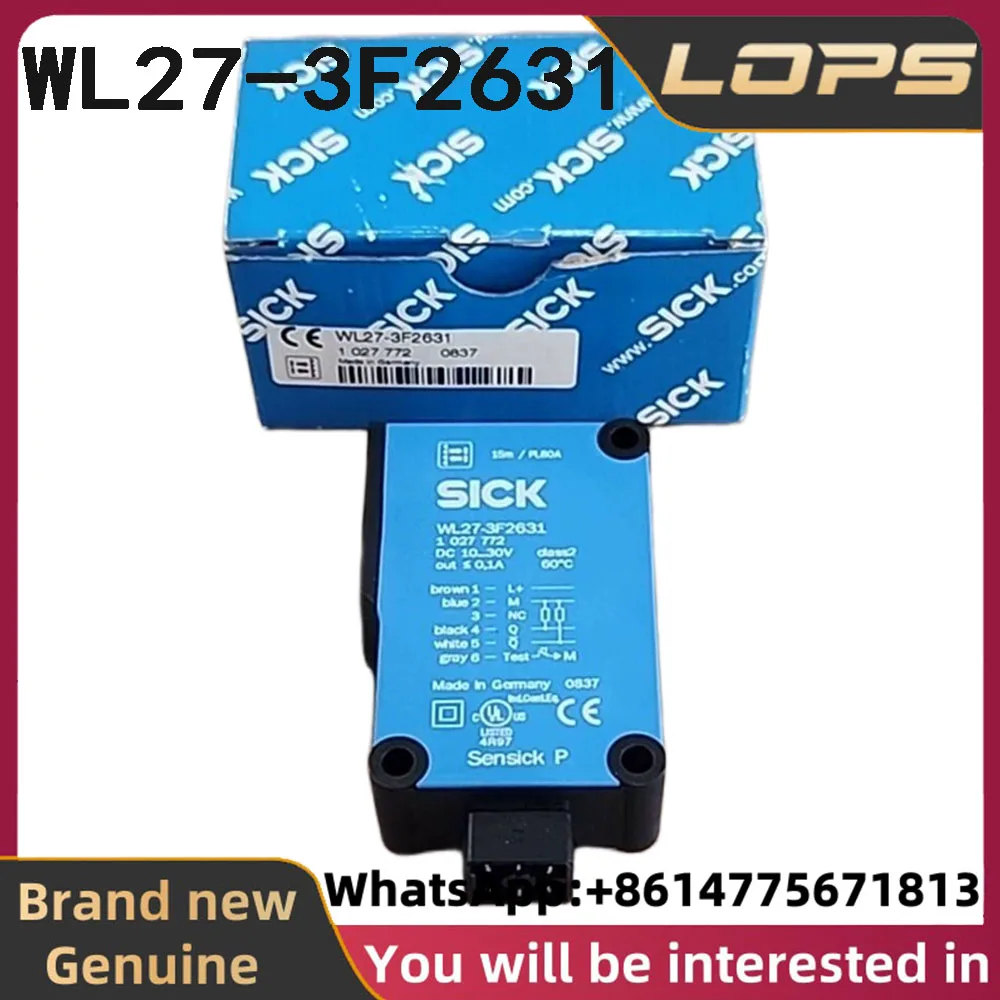 WL27-3F2631 Brand new original SICK photoelectric switch sensor part number 1027772 in stock, welcome to consult