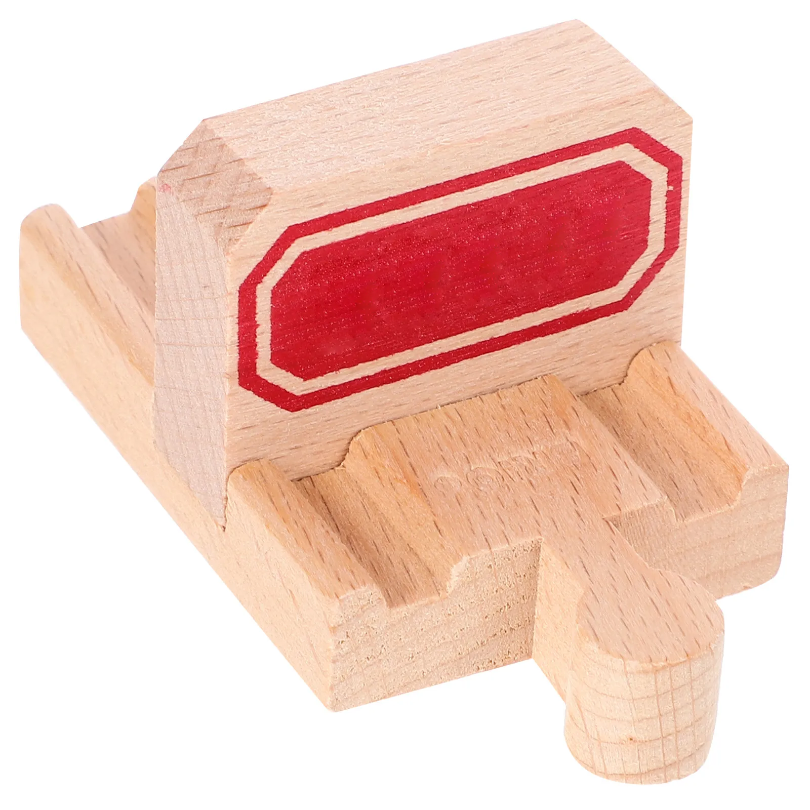 

2Pcs Wooden Train Track Stop Piece for Kids 3 Years Old Encourages Logical Thinking Operational Ability DIY Assembly Railway
