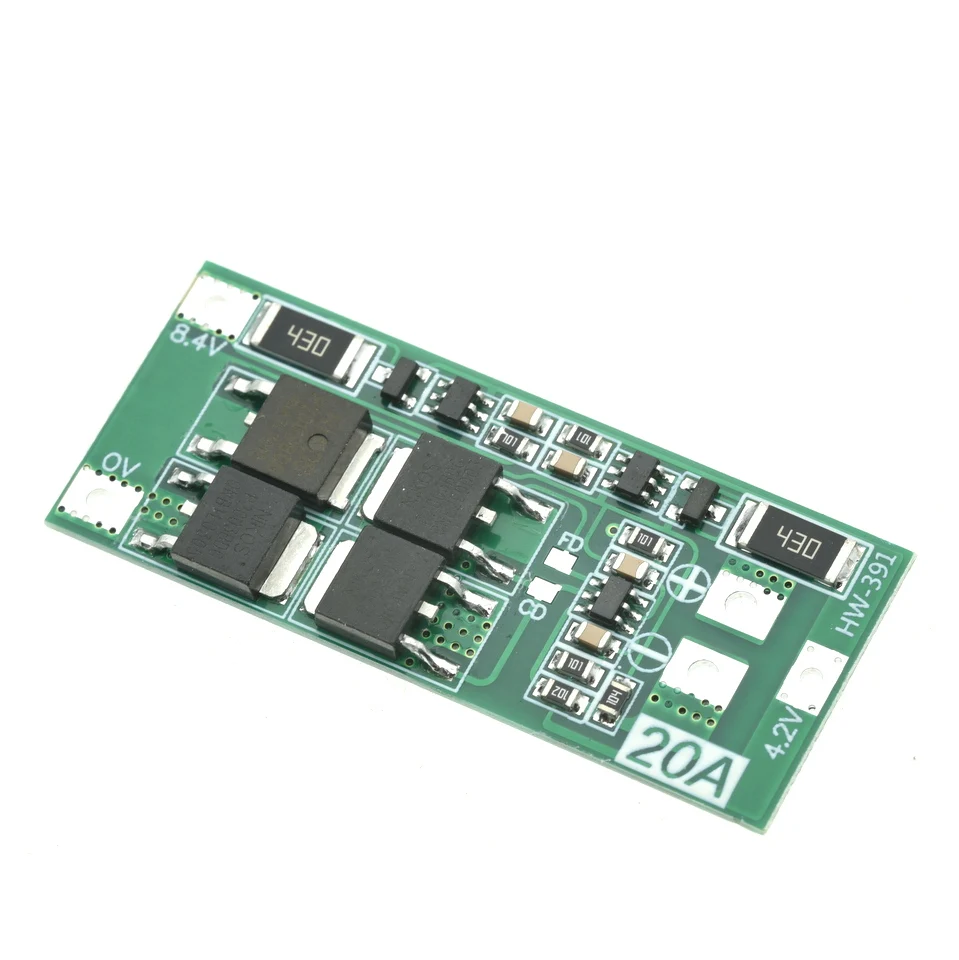 2S 20A 7.4V 8.4V 18650 Lithium battery protection board/BMS board standard/balance image 5