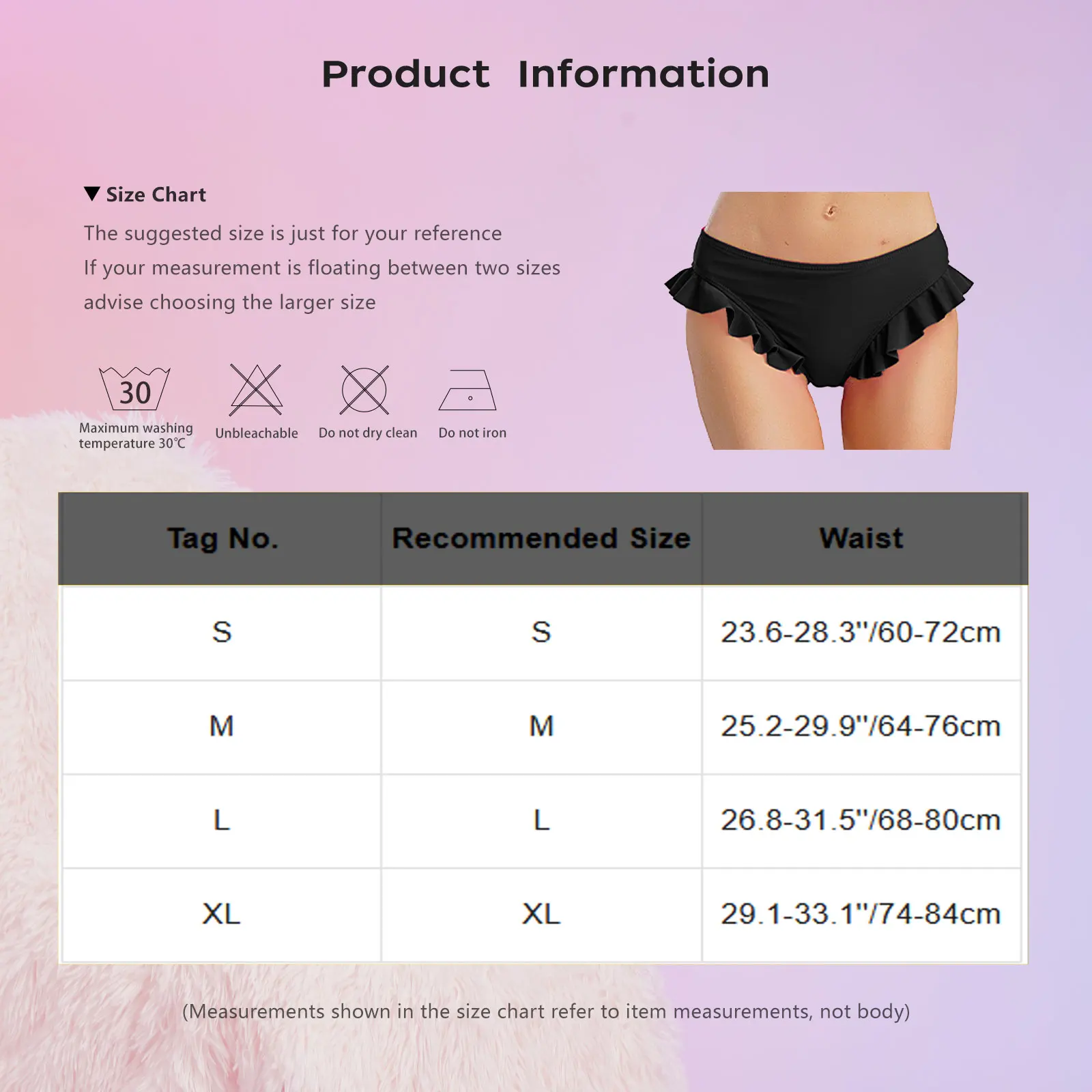 女性用水着 水着ボトムス フリルブリーフ 下着 水泳ボトムス ソリッドカラー 控えめなフラウンス サマービーチ水着