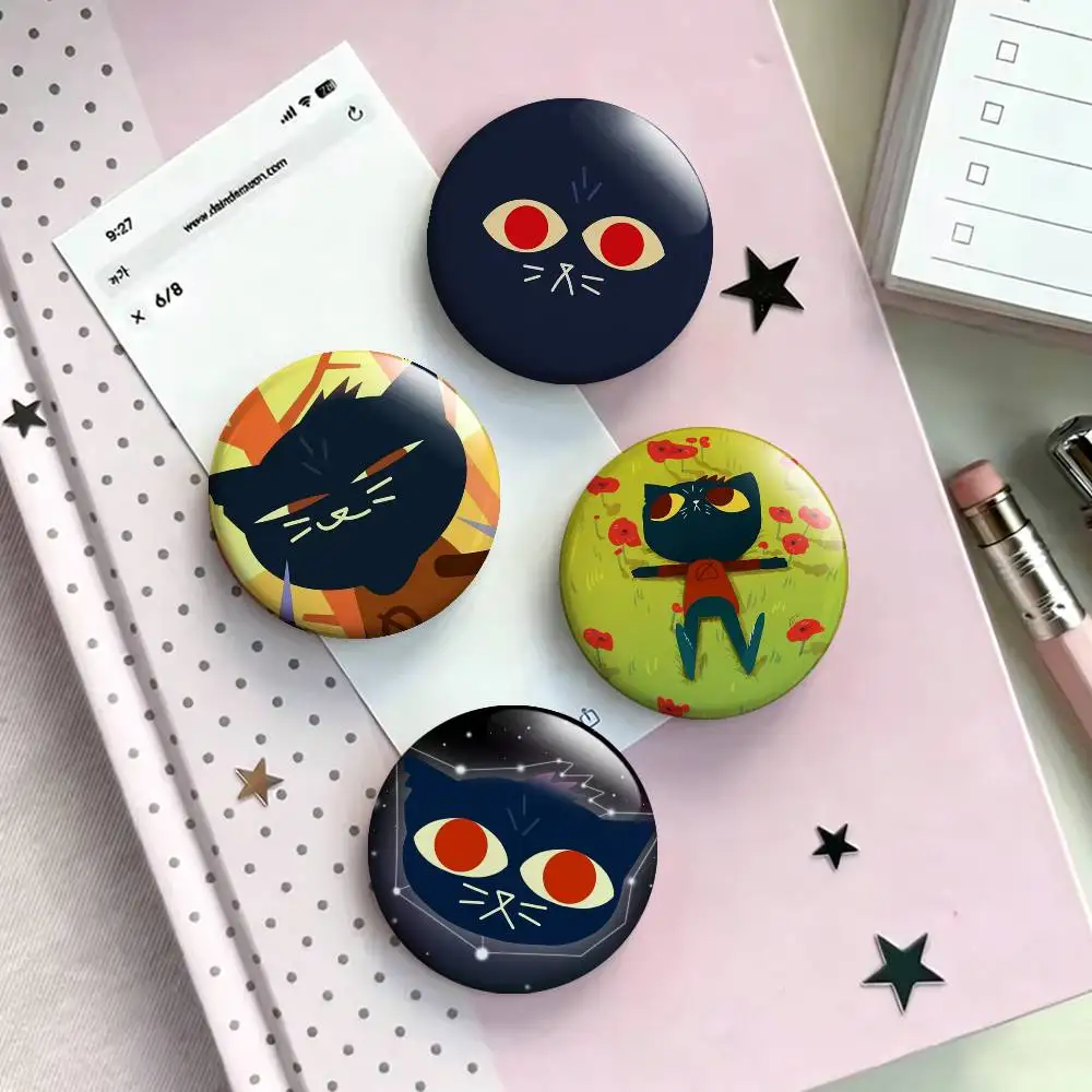 

N-Night In The W-Woods Laser Badge Creative Pins Brooch for Bag Clothes Hat Decor Gifts Fans Collect