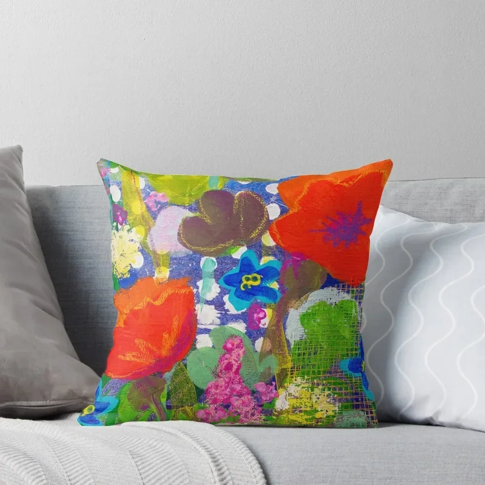 

Colorful joyful field of flowers Throw Pillow christmas ornaments 2025 Pillow Case Christmas Sitting Cushion pillow