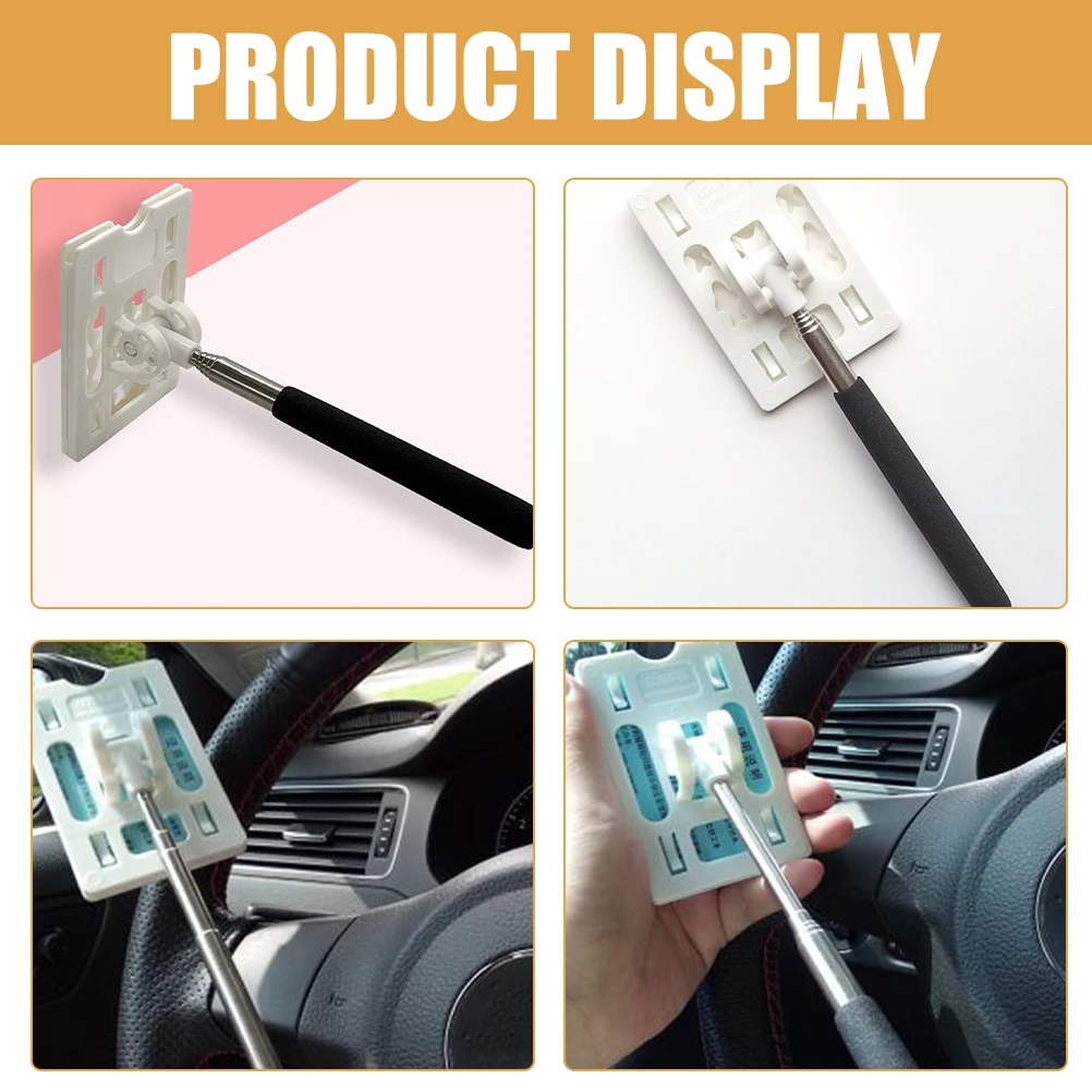 

2PCS Parking Check Lever Card Toll Holder Stick for Garage Payment Telescopic resistant Efficient
