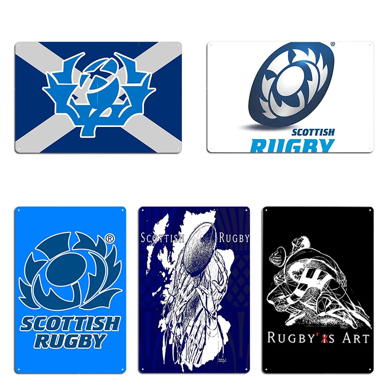 Scotland Rugby Six Nations Metal Plaque Funny Iron Club Mural Club Tin Sign Poster