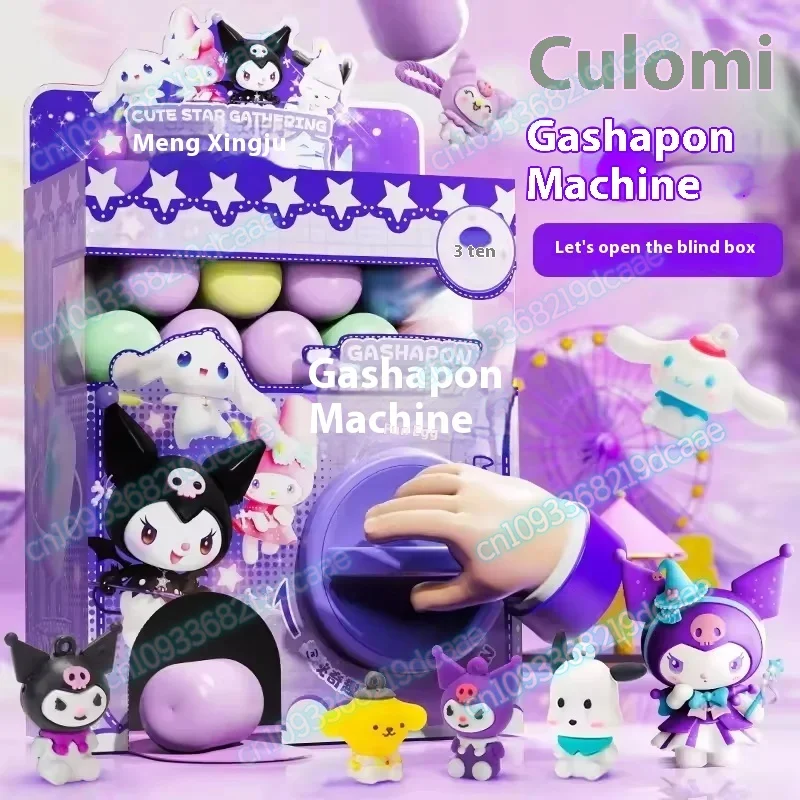

Sanrio Children Cartoon Melody Twisting Egg Machine Mini Doll Grabbing Doll Machine Diy Fun Egg Blind Box Toy Kid Surprise Gifts