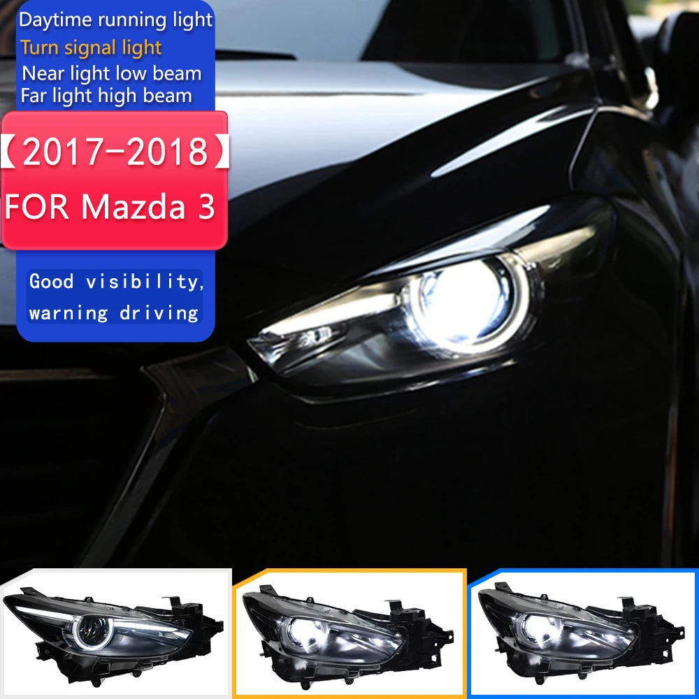

Car Styling Head Lamp for Mazda 3 Headlights 2017-2018 New Mazda3 Axela LED Headlight LED DRL Hid Bi Xenon Auto Accessories