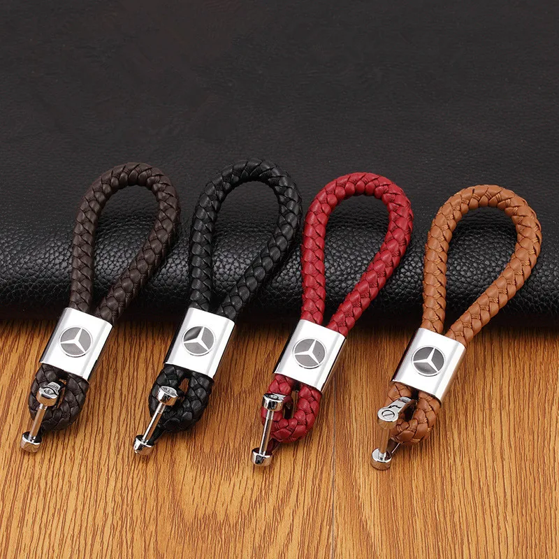 Car Braided Keychain Holder Auto Key Rope Keyring for Mercedes Benz New B/C/E Class A Class C200L GLC GLK New CLA GLA