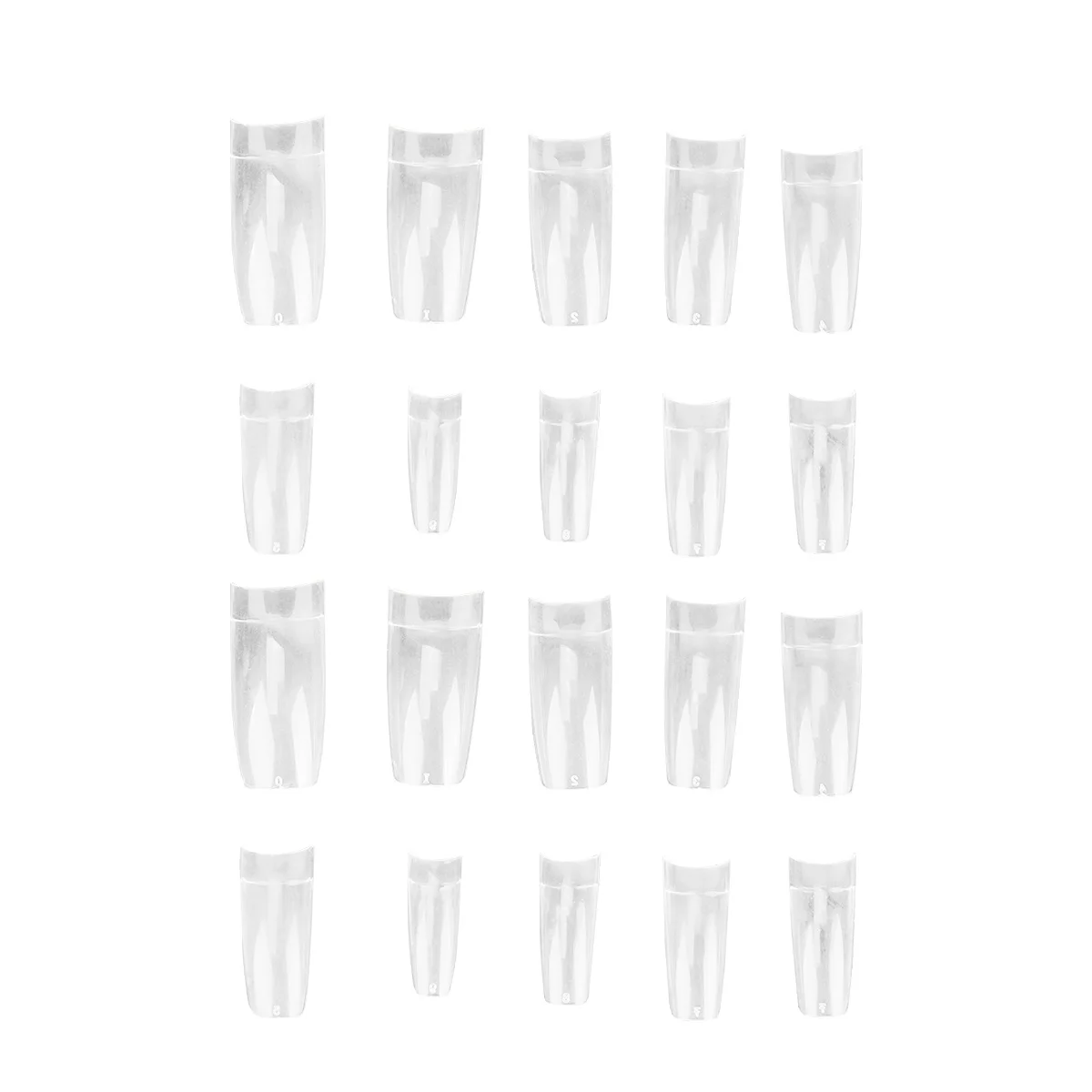 

500Pcs Transparent Finished Nail Stickers French Style Nail Art Decals Creative Manicure Tool for Women Girls Ladies