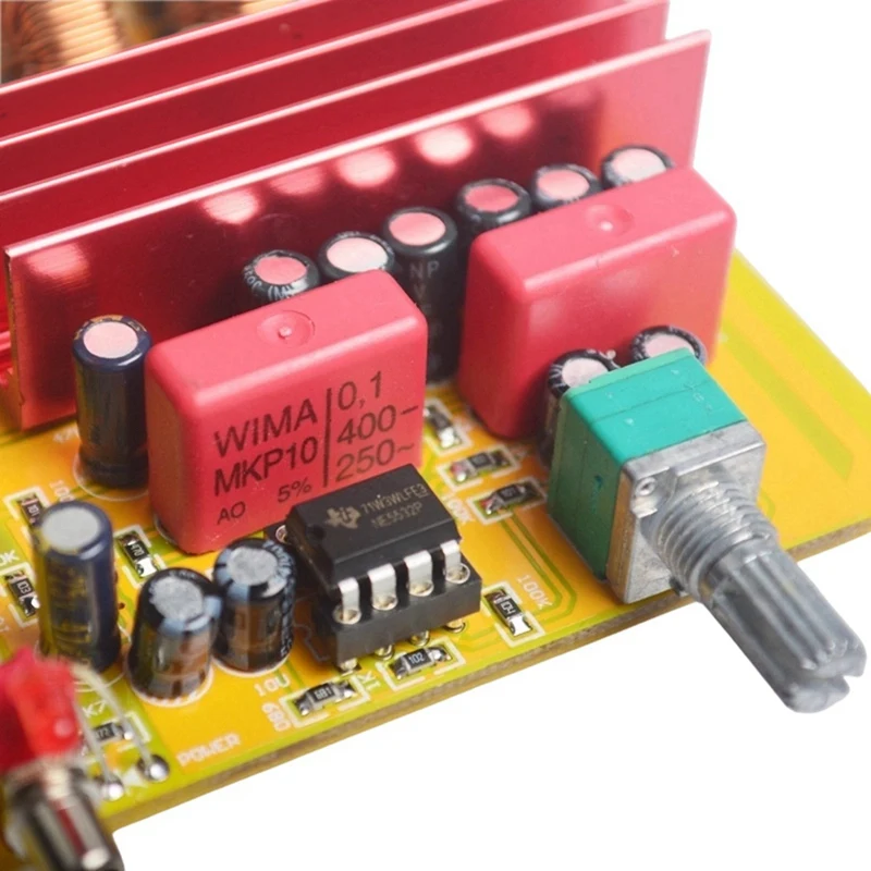 DT21 TPA3116 2.0 High-Power Stereo Digital Amplifier Board, Home Audio Amplifier Board with Aluminum Alloy Shell