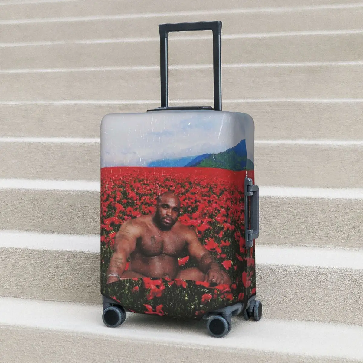 

Защитная крышка для чемодана Barry Wood On A Flower Field, эластичные защитные чехлы для дорожного багажа на 18-32 дюймов