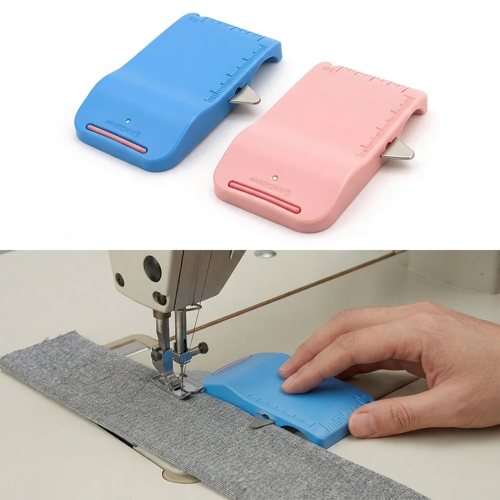 Innovative Sewing Positioning Tool Magnetic Scale Base Straight Line Hemmer Handy Portable Seam Gauge Durable Tailor Accessory