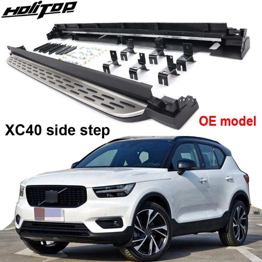 

New Arrival running board nerf bar side step for Volvo XC40 2018 2019 2020 2021 2022.original model,thicken aluminum pedal