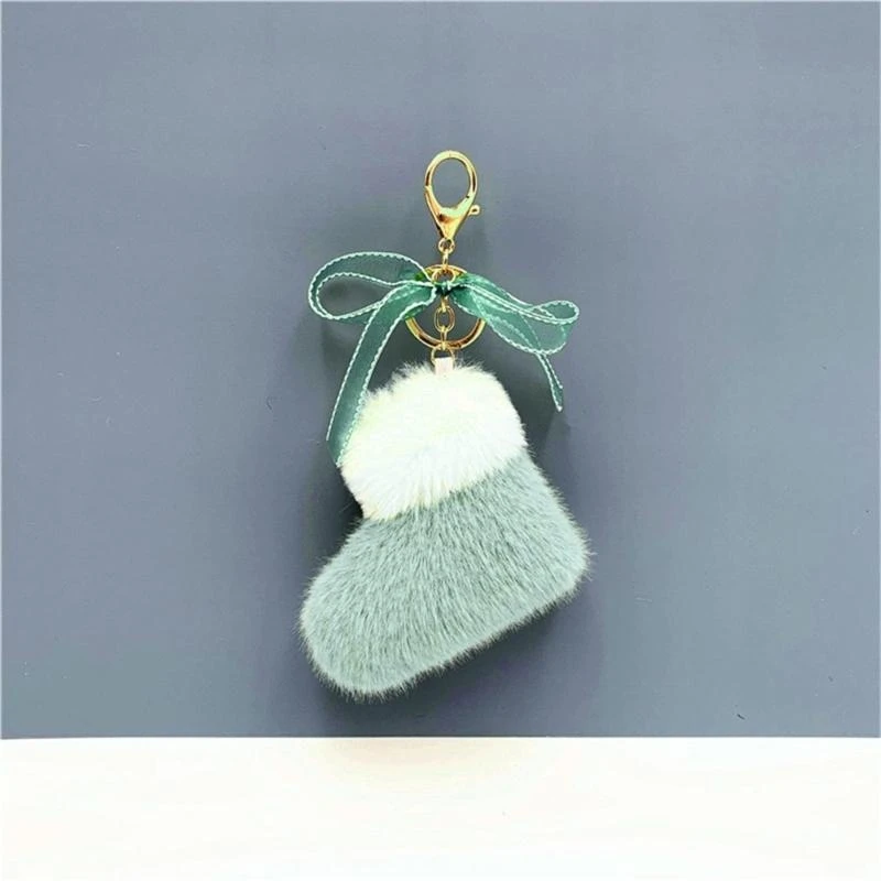 Dễ thương Boot Plush Móc khóa Boot Trang trí Phụ kiện Thời trang lô Clip 15UB