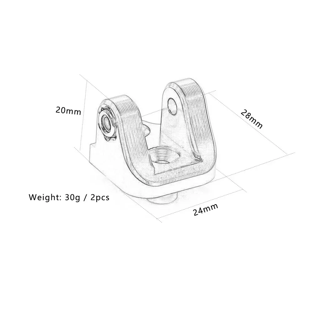 2PCS Aluminum #LOS254040 Rear Upper Axle Suspension Link Mount For RC Car Crawler Team Losi 1/6 Super Baja Rey