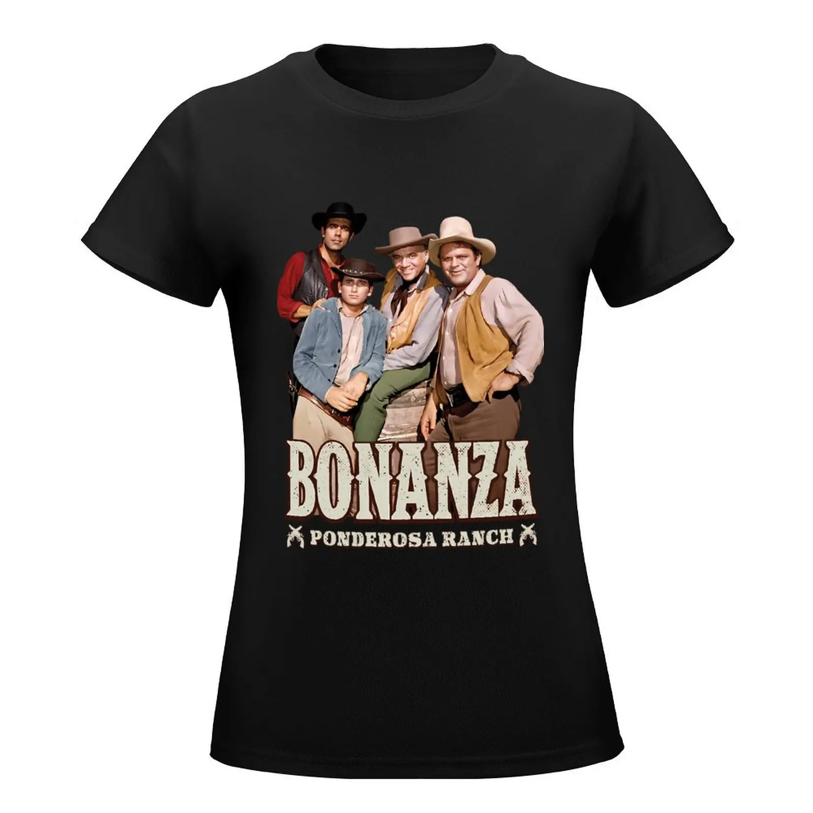 BONANZA / PONDEROSA RANCH T-Shirt female tops plus size tops western t shirts for Women