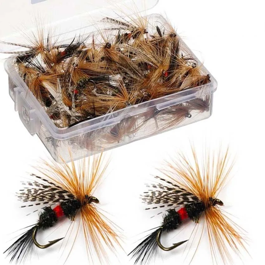 5/10/20Pcs Owady Muchy Przynęty Wędkarskie Ważka Topwater Przynęta Suche MuchyTrout Sztuczne Suche Caddisfly
