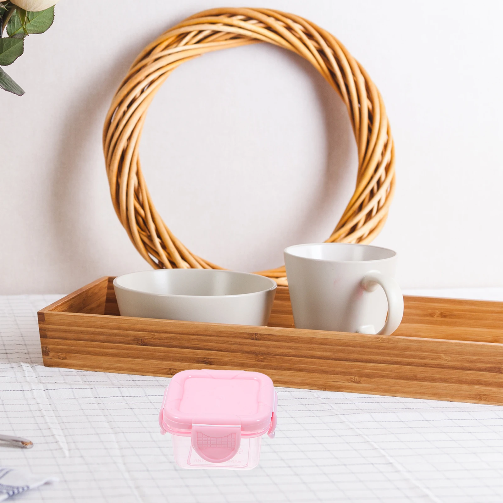 

4Pcs Portable Snack Containers Leakproof Freezer Storage Box 60Ml Reusable Food Storage Boxes Travel Sauce Cups for Outdoor