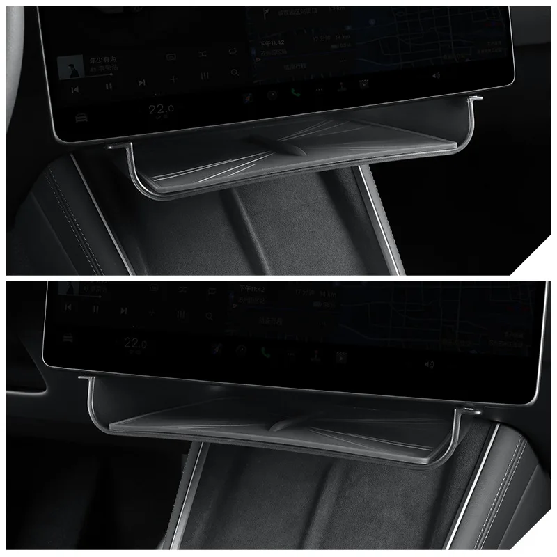 Under Screen Storage Box for Tesla Model Y juniper 2025 Launch Model 3+ Highland Central Control Hidden Large Space Organizer