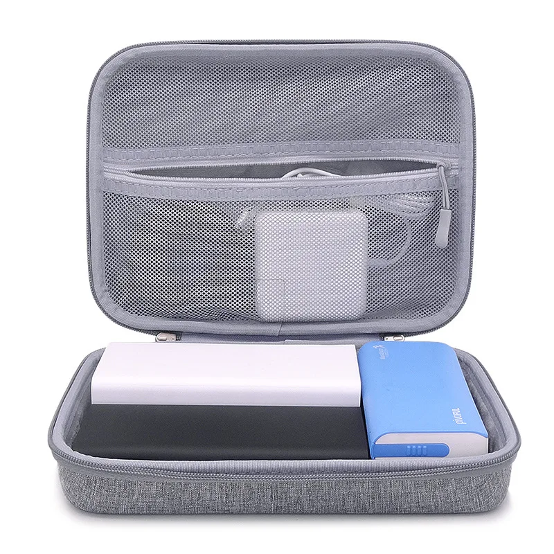 Grey External hard drive Organiser power bank Bag Case Pack electronic device product/ Headset Wireless Keyboard tablet/MINI PC
