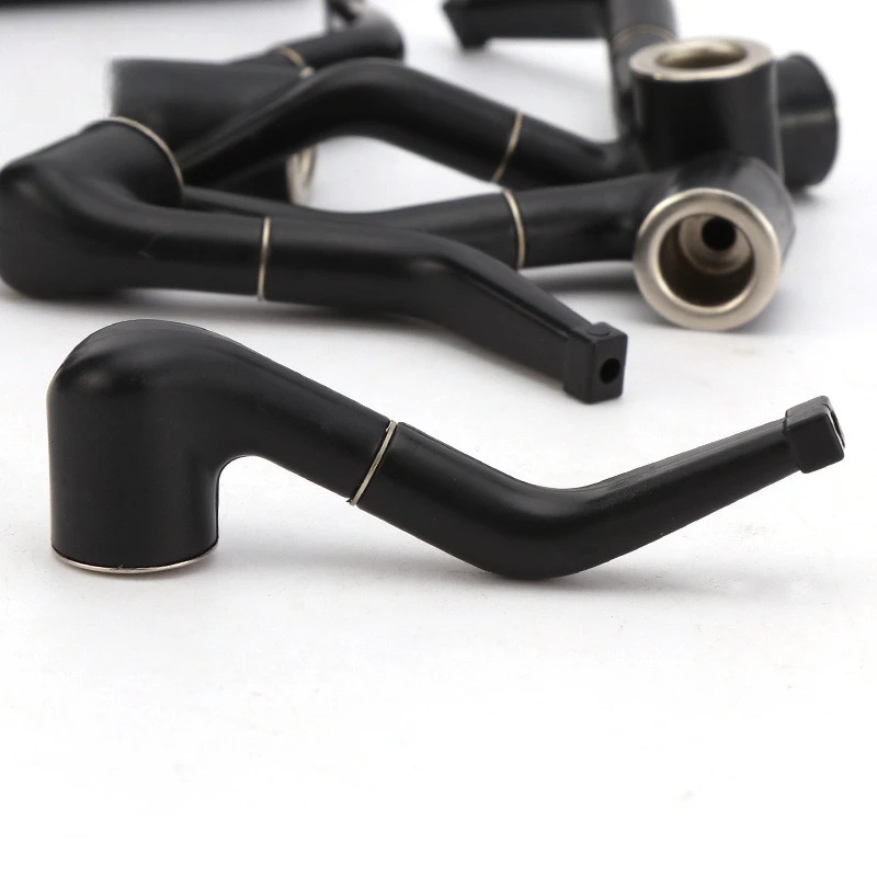 

Retro Bakelite Tobacco Pipe Handcrafted from Premium Resin EbonyWood with Bent Filter, Portable Smoking Pipe Premium Men‘s Gift