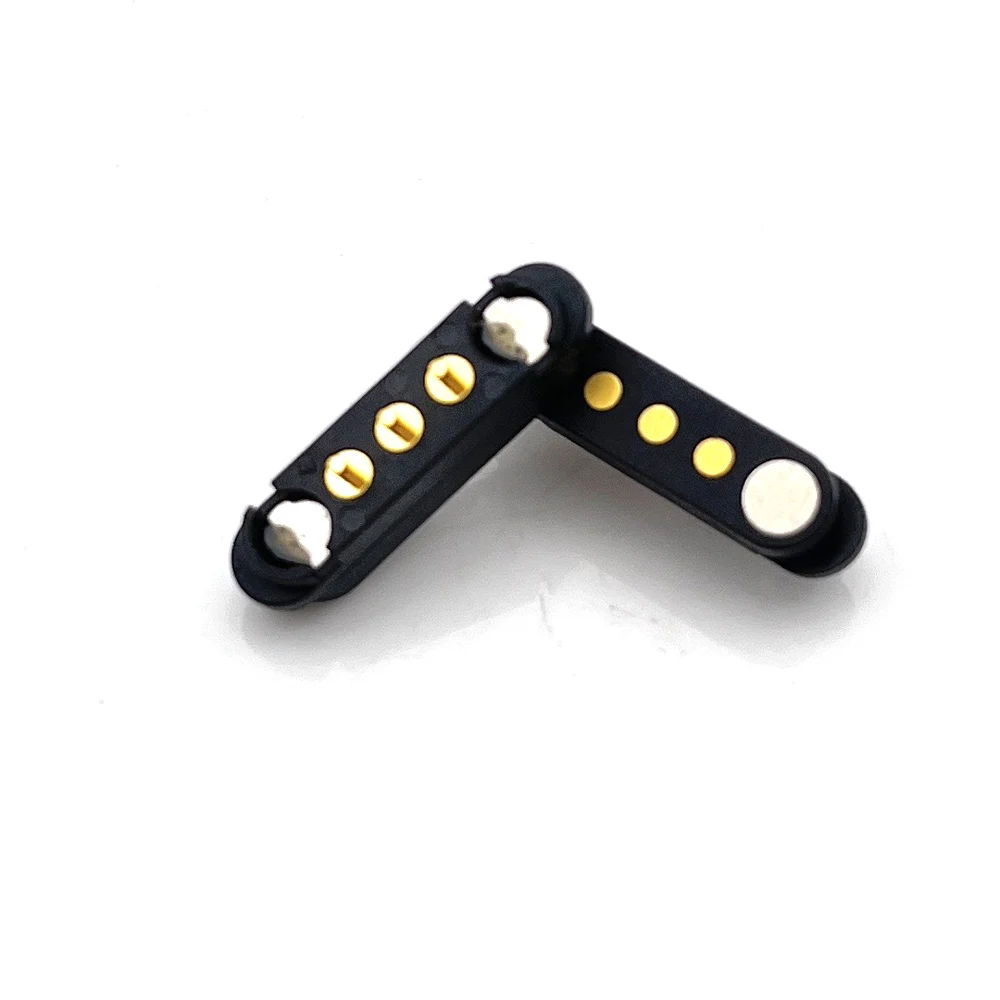 1sets 2A 4PIN DC Magnetic Pogo Pin Connector 4 Pin Pogopin Male Female Spring Loaded DC Power Socket with Ears Pitch 2.54mm