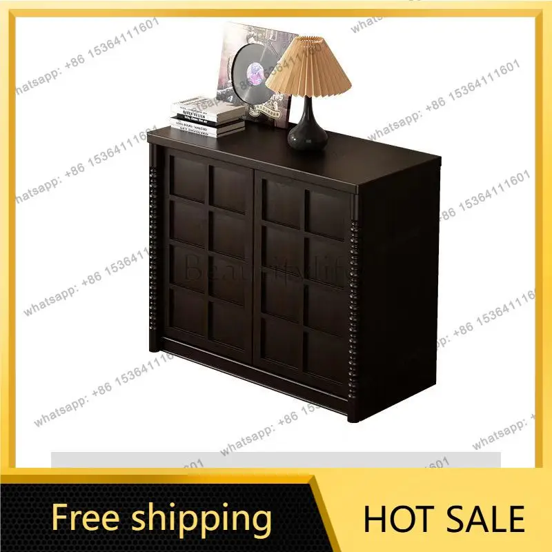 LS French solid wood TV cabinet coffee table living room antique module floor small apartment locker