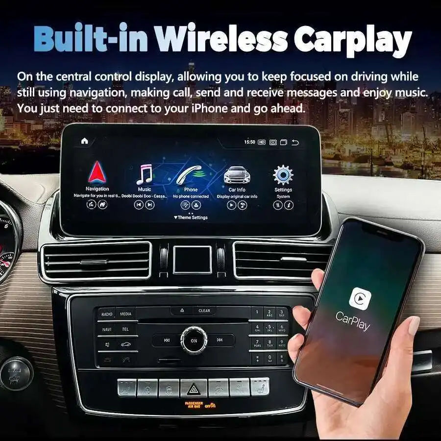 For Mercedes Benz ML GL GLE GLS W166 X166 2012-2018 Android Car Multimedia Player LCD Screen Wireless Carplay GPS Navigation